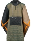 MOSTLY HEARD RARELY SEEN QUILTED PADDED PONCHO,MH08AGX0112324192
