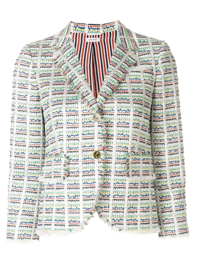 Thom Browne Checkered Tweed Jacket - Multicolour
