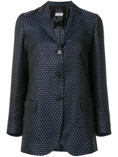 Alberto Biani Button Up Blazer In Blue