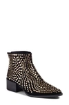 Vince Camuto Edenny Studded Pointy Toe Bootie In Black Suede