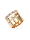 REPOSSI Diamond Pavé 18K Rose Gold Layered Ring