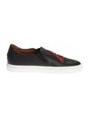 Givenchy Leather Slip On With Embroidered Patch In Black