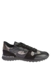 VALENTINO GARAVANI CAMOUFLAGE PRINTED LEATHER ROCKRUNNER SNEAKERS,NY2S0723 NTA E43