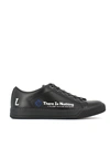 Lanvin Low Top Sneakers With Slogan In Black