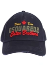 Dsquared2 Embroidered Cotton Canvas Baseball Hat, Navy In Blue