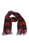 DSQUARED2 CHECKED MOTIF WOOL & ALPACA SCARF,8513740