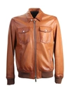 DSQUARED2 ZIPPED LEATHER JACKET,S74AM0757 SX9861 137