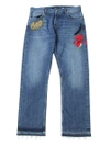 ALEXANDER MCQUEEN EMBROIDERED COTTON JEANS,471421 QJY26 4001
