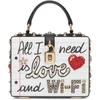 DOLCE & GABBANA Multicolor East/West 'All I Need Is Love And Wifi' Box Bag