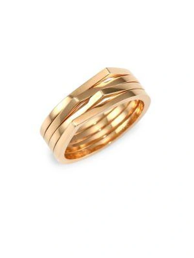 Repossi Antifer Four Row 18k Rose Gold Ring