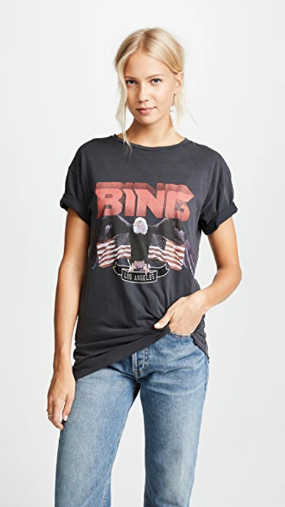 Anine Bing Vintage Bing Tee In Black | ModeSens