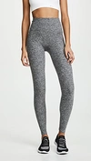 Beyond Yoga High Waisted Midi Legging In Black White Spacedye