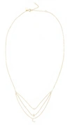 EF COLLECTION 14K GOLD DIAMOND LAYERED NECKLACE