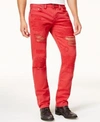 True Religion Men's Slim-fit Ripped Jeans In Eea Mended True Red