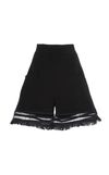 LELA ROSE FRINGE HEM SHORTS,S186345