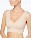 Calvin Klein Invisibles Comfort V-neck Comfort Bralette In Pearl