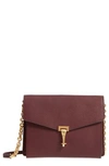 BURBERRY MACKEN LEATHER DERBY CROSSBODY BAG - RED,4058580