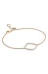 Monica Vinader Riva Large Hoop Diamond Bracelet In Rose Gold