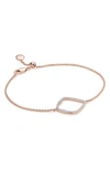 Monica Vinader Riva Large Hoop Diamond Bracelet In Rose Gold