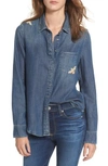 AG JOANNA EMBROIDERED DENIM SHIRT,TCD70121