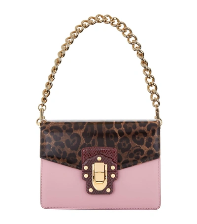 Dolce & Gabbana Lucia Leopard Print Shoulder Bag In Multi