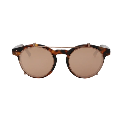 Linda Farrow Brow Bar Rounded Sunglasses In Tshell