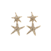 OSCAR DE LA RENTA Pave Sea Star Drop Earrings