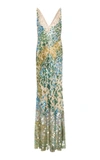 ROBERTO CAVALLI SEQUINED GOWN,GQR103RT020