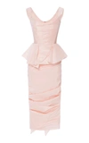 MARCHESA DRAPED SILK COCKTAIL DRESS,M21919