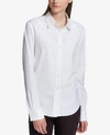 DKNY COTTON BUTTON-FRONT SHIRT