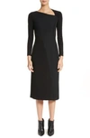 BURBERRY FABIANA SLASH NECK PANEL DRESS,4057657