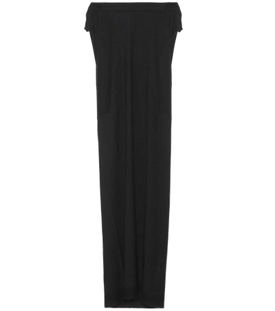 Rick Owens Cashmere-blend Maxi Dress In Black
