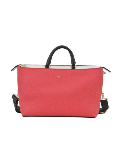 Furla Two-coloured Blogger Tote In Red
