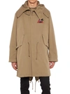 Givenchy Real Eyes-embroidered Cotton Parka In Green