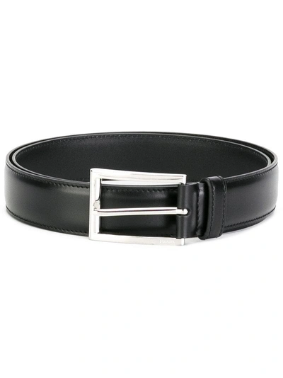 Prada Rectangular Buckle Belt In F0002 Nero