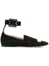 SERGIO ROSSI BUCKLED FLATS,A79680MFN24512188212