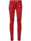 BALMAIN low-rise biker jeans,105519128K12230038