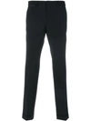Prada Slim-fit Gabardine Trousers In Black