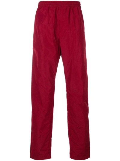 White Mountaineering Wide Leg Track Trousers In Red