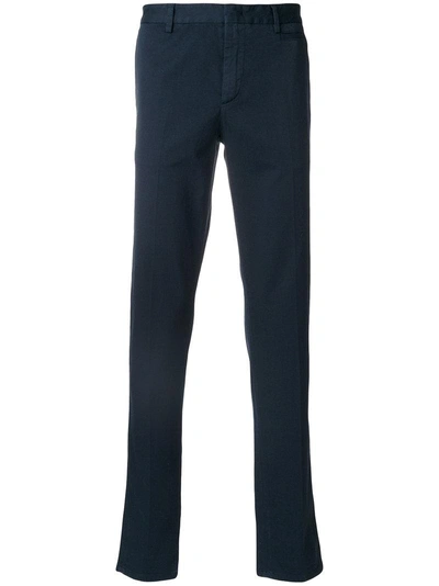 Prada 5-pocket Straight-leg Twill Denim Trousers In Navy