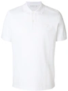 Prada Invisible Logo Patch Polo Shirt In White