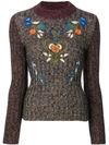 RED VALENTINO embroidered ribbed sweater,NR0KC1123BP12403323