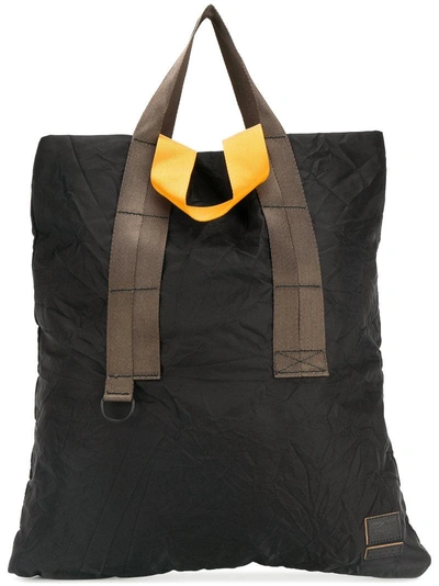 Marni Crinkle Effect Tote Bag In Black