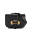 PRADA Black Cahier Leather belt bag,1BL004VOCO2AIX12339414
