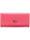 PRADA PRADA FOLDOVER CONTINENTAL WALLET - PINK & PURPLE,1MH132QHH12197119