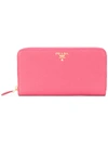 Prada Saffiano Leather Wallet - Pink