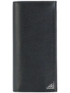 Prada Vertical Bi-fold Wallet In Black