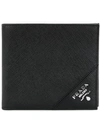 Prada Logo-plaque Folding Wallet In Black