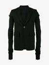 Rick Owens Black Canvas Weakling Blazer