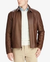 Polo Ralph Lauren Men's Leather Jacket In Bison Brown